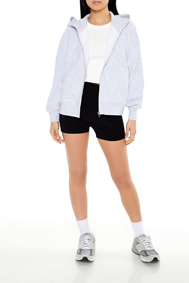 Kapüşonlu Fermuarlı Sweatshirt - 2