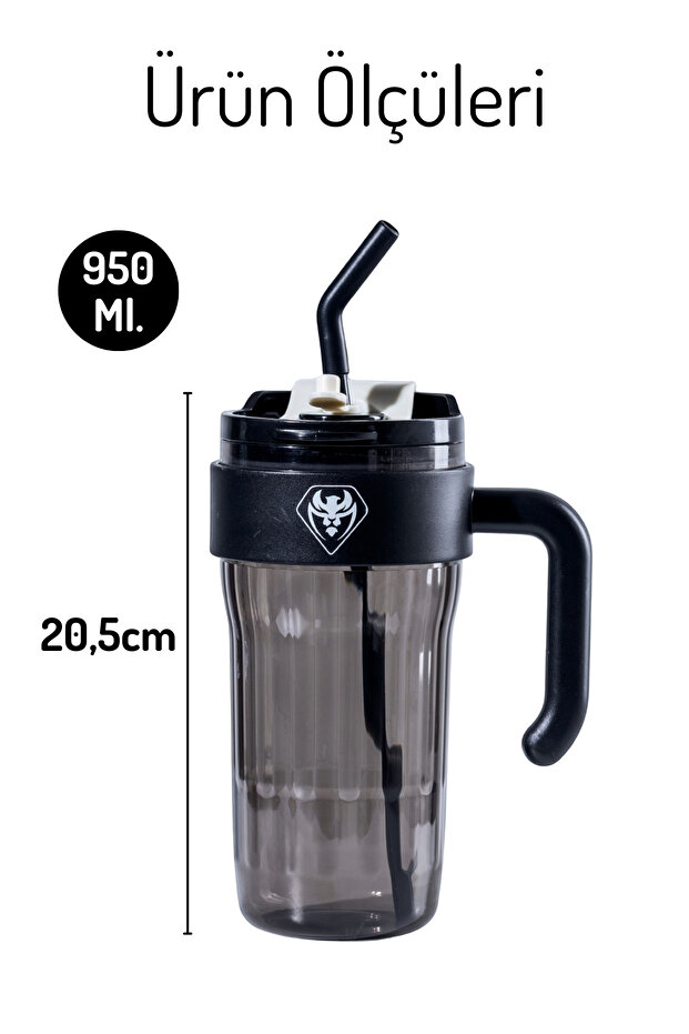 Simple Flask with Handle – Leakproof Silicone Lid, 950ml. - 5