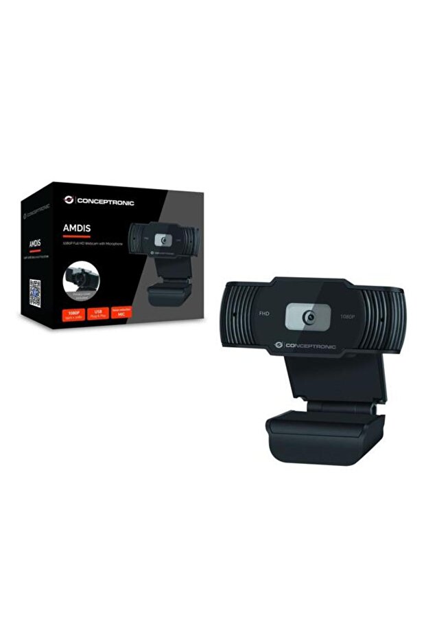 Camera Web Conceptronic, Full HD, Negru - 2