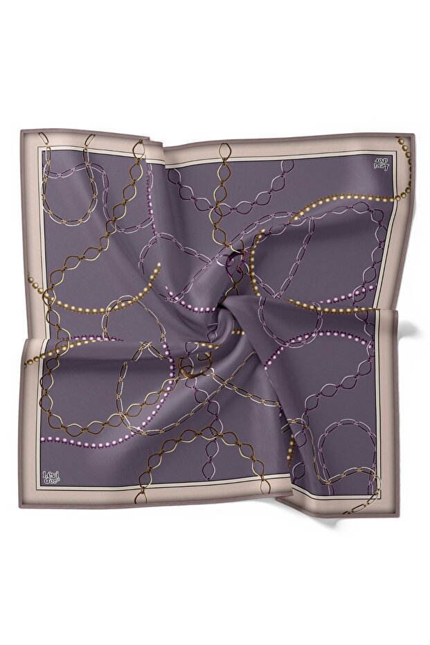 Chain Pattern Sparkling Crystal Scarf - 2