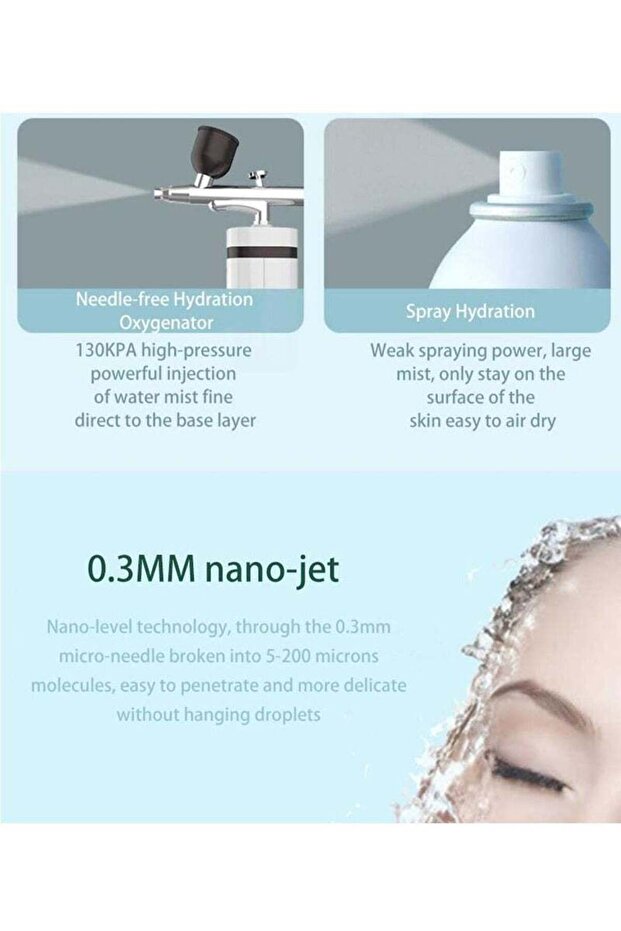 جهاز نانو ميستينغ محمول باليد لترطيب الوجه، أداة مقدمة، للاستخدام في التجميل، الترطيب، أبيض - 4