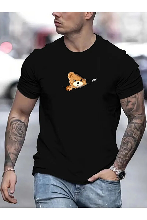 Teddy Bear Printed T-Shirt for Men