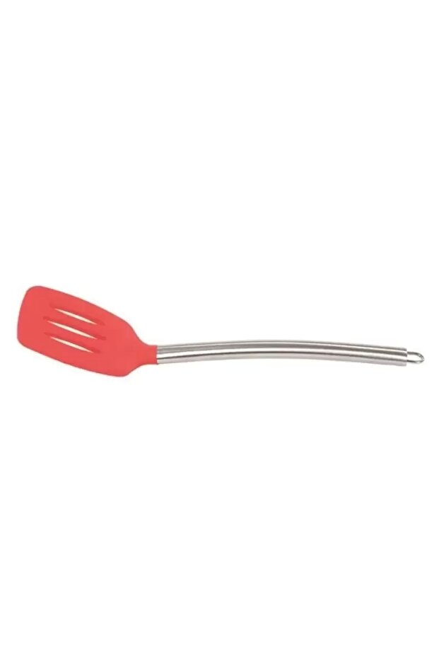 Kitchen Spatula with Stainless Steel Handle | Service Spatula | Silicone Spatula Red (Ss-35K)