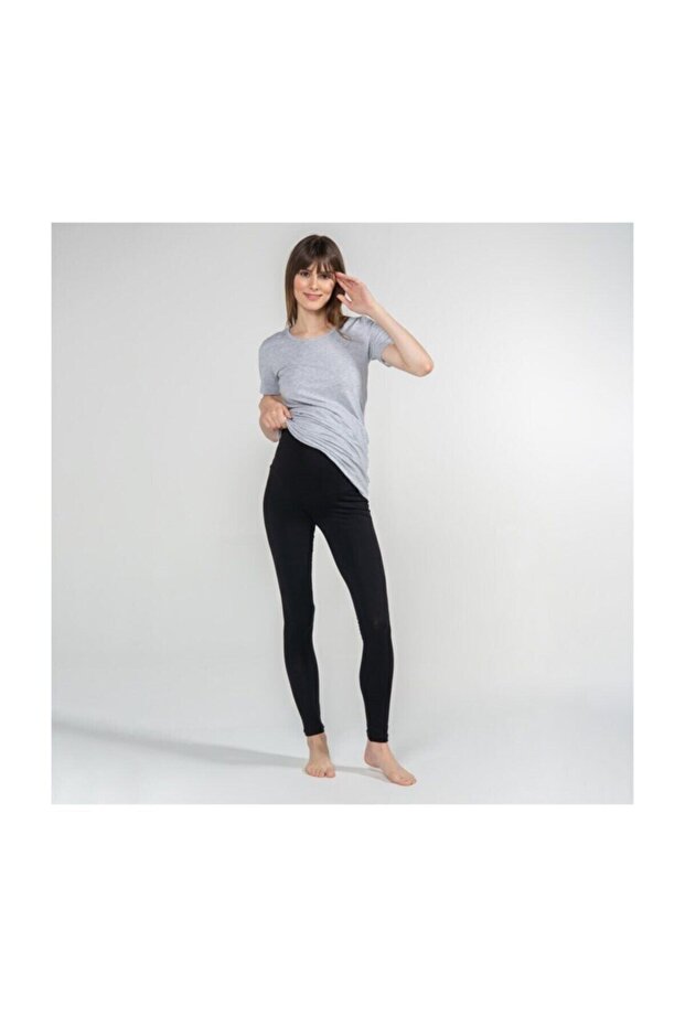 Women's Black Maternity Tights Bona 7674