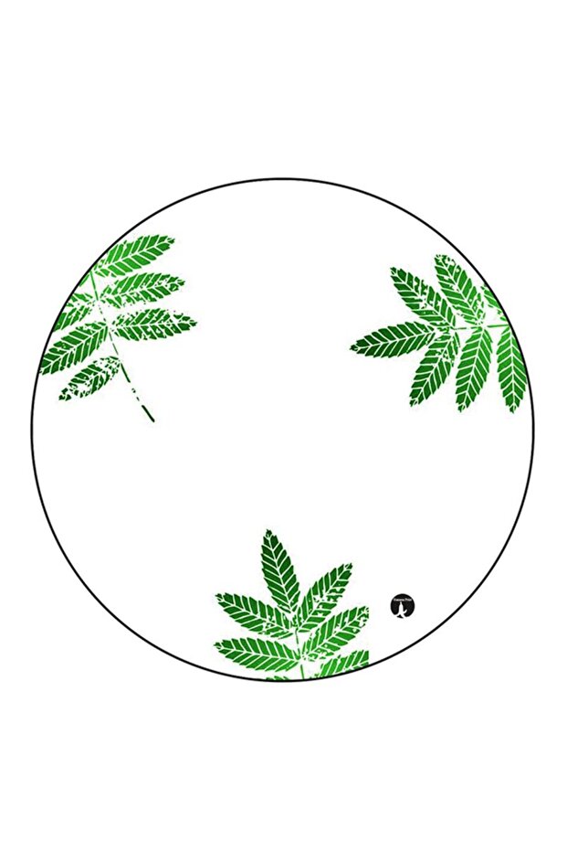 Leafs Printed Fridge Magnet White/Green
