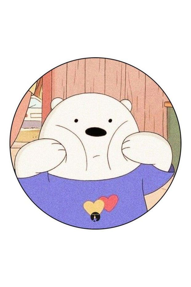 We Bare Bears Printed Fridge Magnet White/Purple/Brown