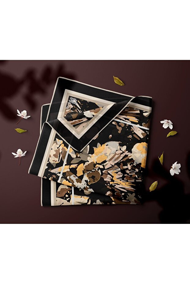 Batik Desen Işıltılı Kristal Eşarp - 2