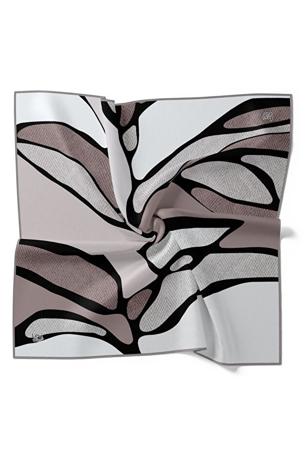 Abstract Geometric Pattern Sparkling Crystal Scarf - 1