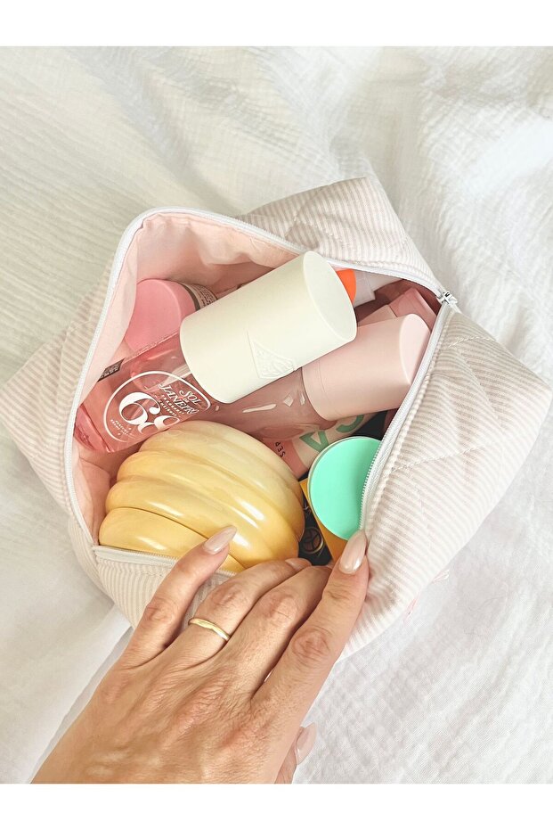 Pink Blush Makeup Bag Large Size