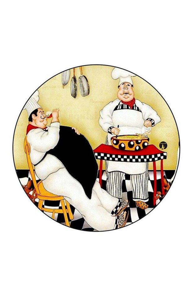 Chef Printed Fridge Magnet Multicolour 5.5 x 5.5cm