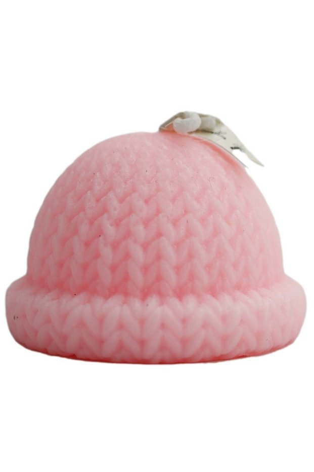 Beanie Hat Shaped Scented Candle White Peach/ Fruit Scented Candles for Home Decoration/ Cute Candl