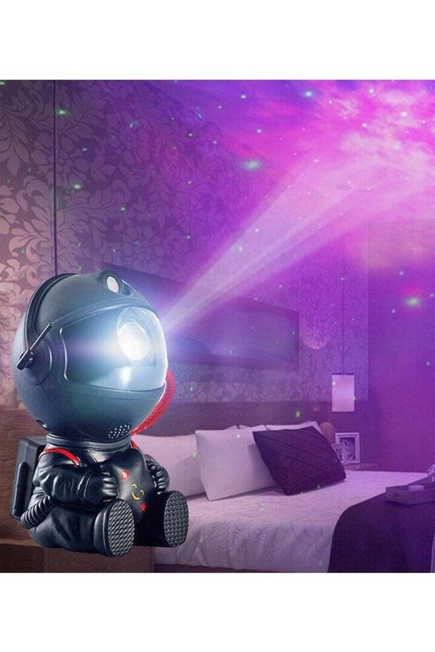 Astronaut Nebula Starry Sky Laser Light Projector With Remote Control Black Star