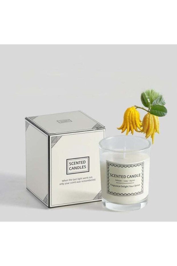 Scented Candle – Aromatherapy Candle with Essential Oils – Bergamot, Cedarwood, Patchouli – 50g Lon