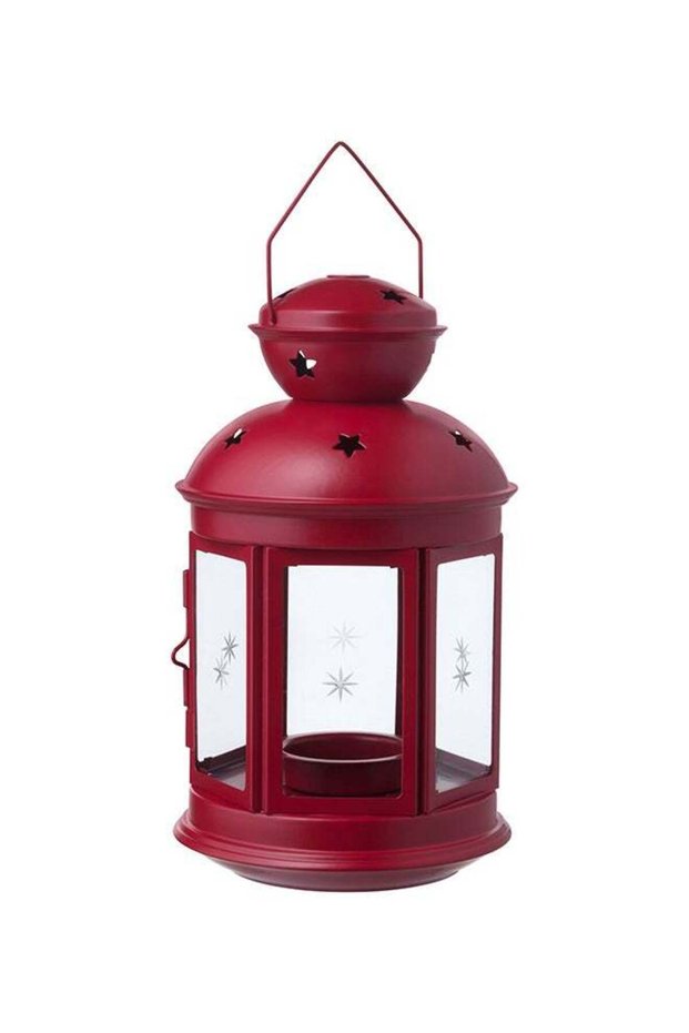 Ramadan Candle Lantern Red 21X12cm