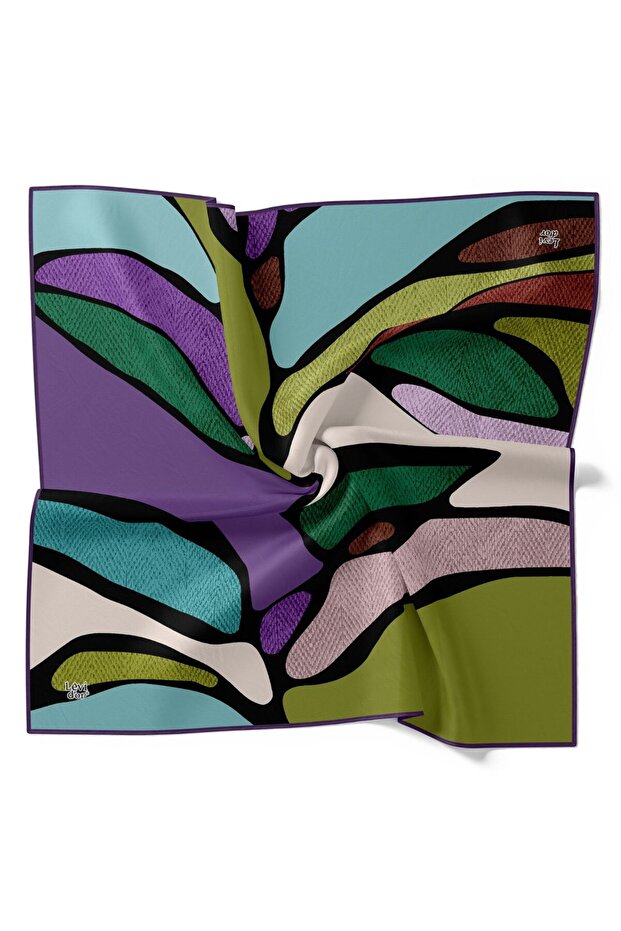 وشاح كريستالي لامع بنمط هندسي تجريدي - 1