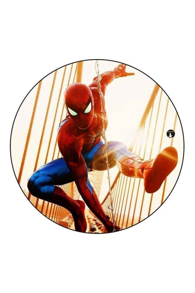 Spiderman Printed Fridge Magnet Beige/Red/Blue 5.5cm