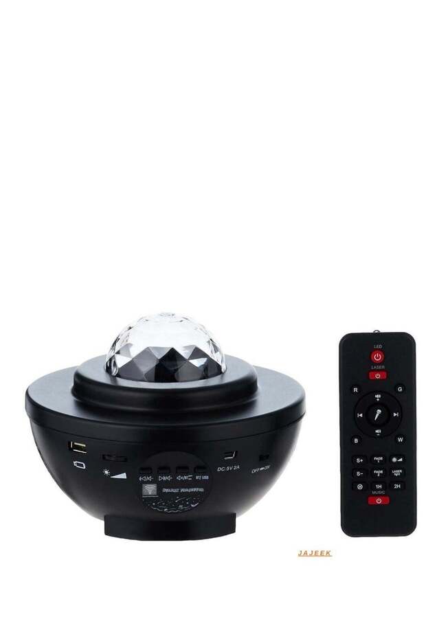 3-in-1 LED Night Light Projector – Stars & Ocean Waves with Remote Control, 10 Color Changing Optio