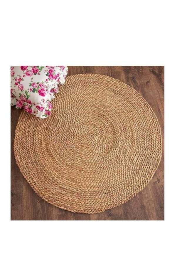 FFD Handwoven Jute Rug - Eco-Friendly, Reversible, and Vintage-Inspired for Kitchen, Entryway, or B