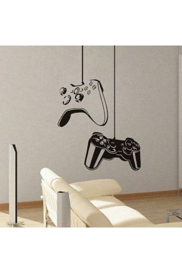 Gamers Wall Sticker Black 38x65cm