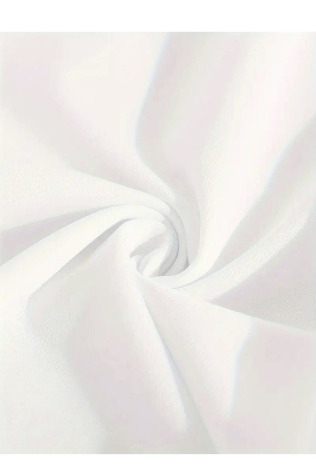 Λευκό Σετ Φόρμας – Περιορισμένη Έκδοση Minimal Printed, Φούτερ με κουκούλα και παντελόνι Jogger - 3