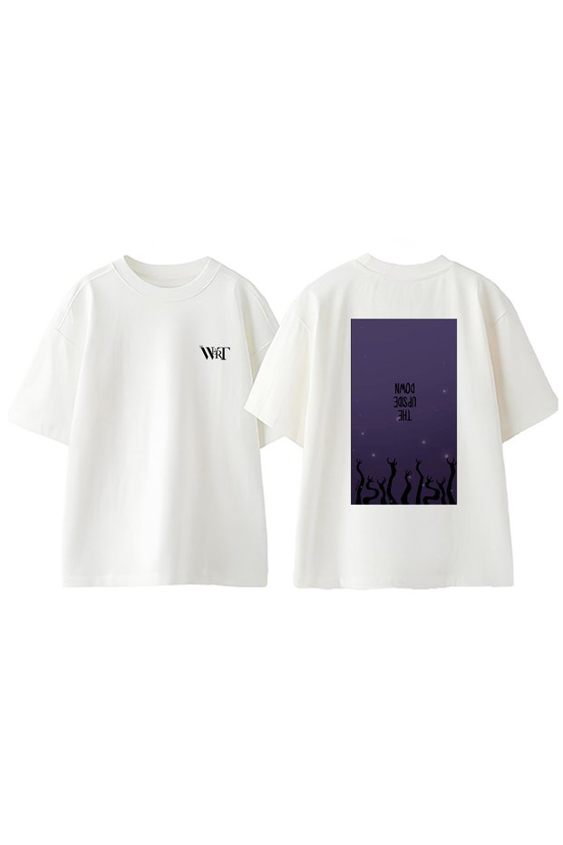 Stranger Things 6 Design Back Printed Cotton White Oversize T-Shirt