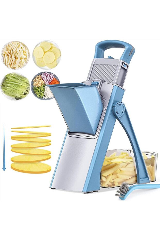 Vegetable Chopper, Safe Mandoline Slicer With Adjustable Thickness