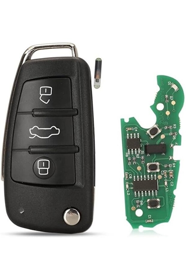Cheie auto programabilă cu 3 butoane pentru Audi Q7 B7 Q3 A3 TT A2 A8 A6 A6L A4 S5 C5 C6 B6 A4L A5 - 8