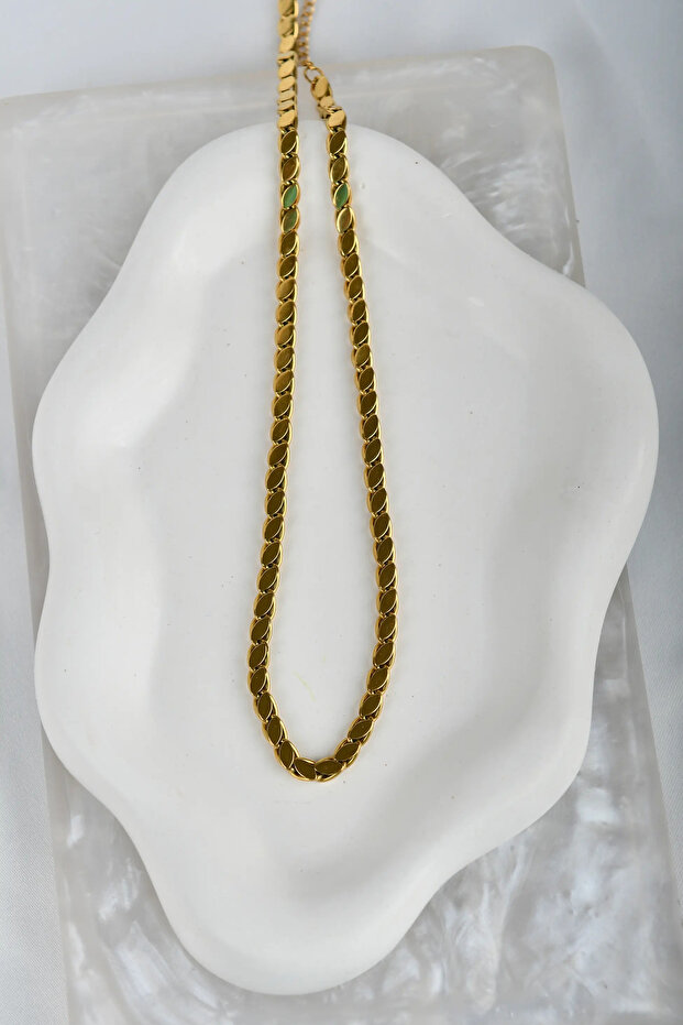 Classic Steel Barley Necklace
