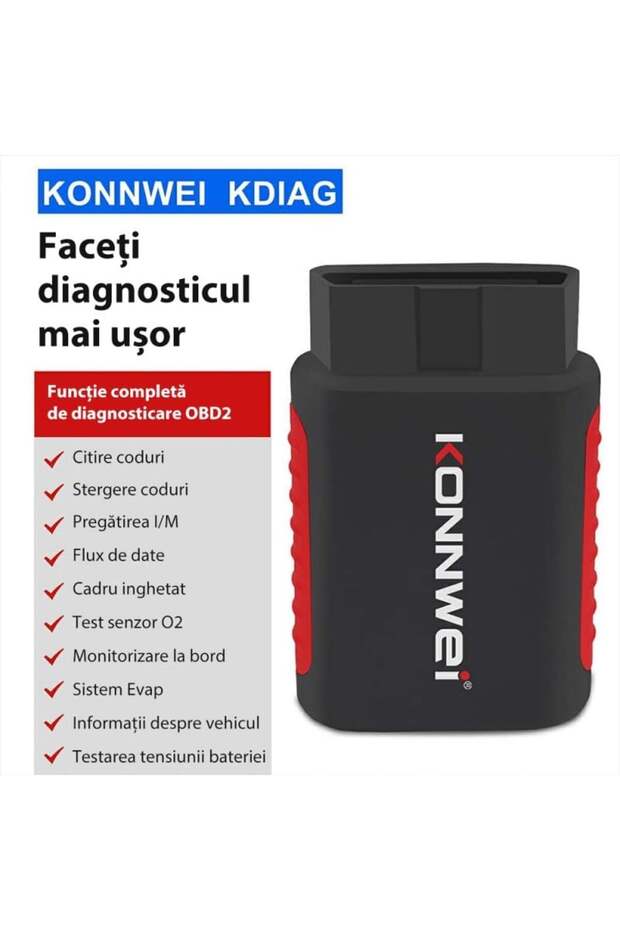 Car Diagnostic and Scan Tool, Kdiag, OBD2, Bluetooth 5.0, 9 - 18 V, Compatible with Android - 6