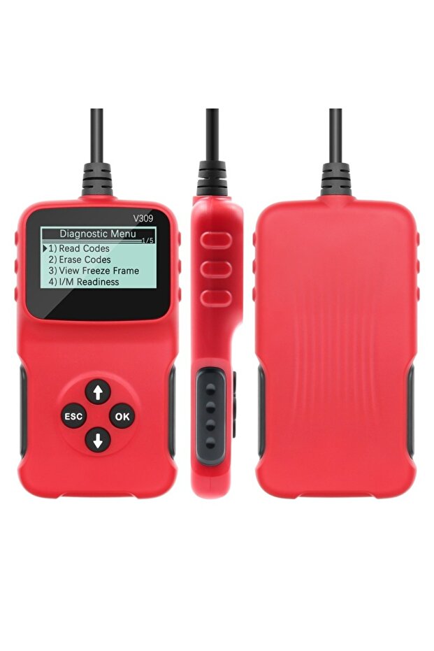 ® V309 Car Diagnostic and Scan Tool, OBD2, Read/Clear Fault Codes, LCD Screen, DTC Search, - 5