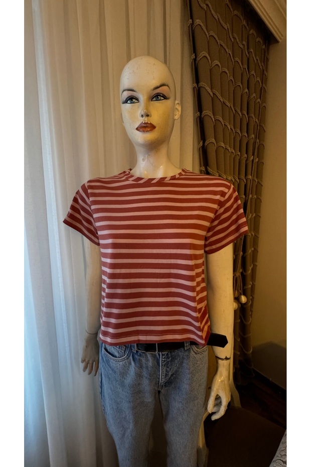 Çizgili Kadın Tshirt - 2