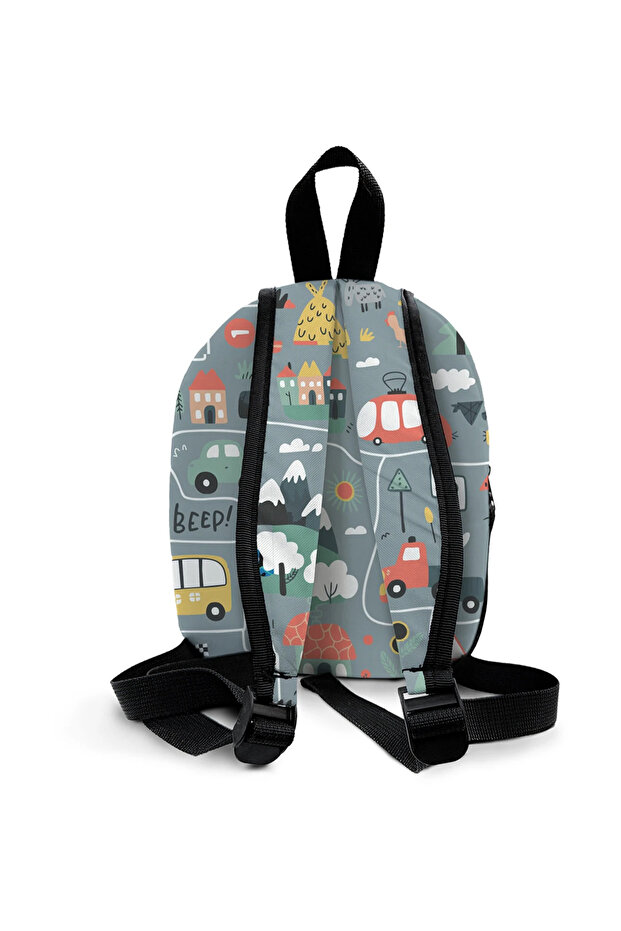 حقيبة حضانة متوسطة الحجم بنمط الطريق - 2