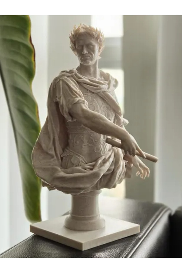 Rönesans İmparator Gaius Julius Caesar Heykeli 20 cm - 2
