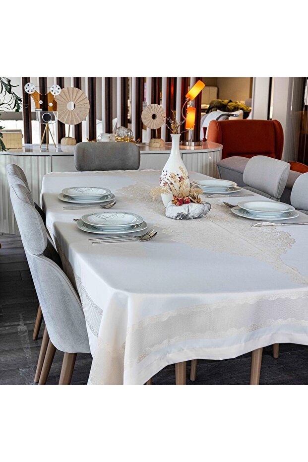 Silky Panel Tablecloth - 1