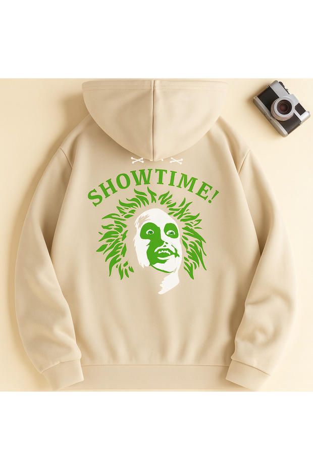 سويت شيرت للجنسين بقلنسوة مطبوع عليه Showtime مقاس كبير بثلاثة خيوط