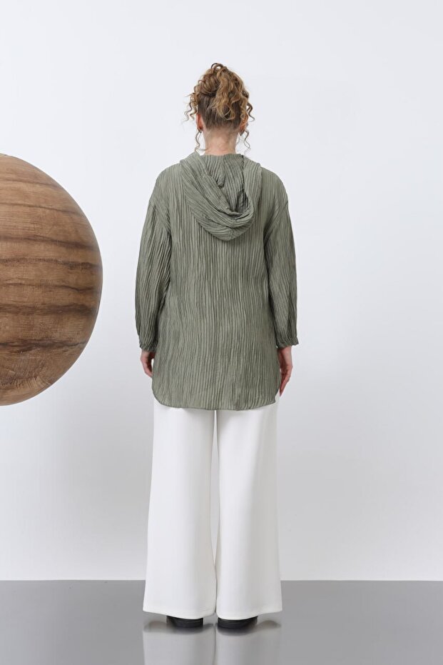 KAPÜŞONLU GREY TUNİK-10626 - 2