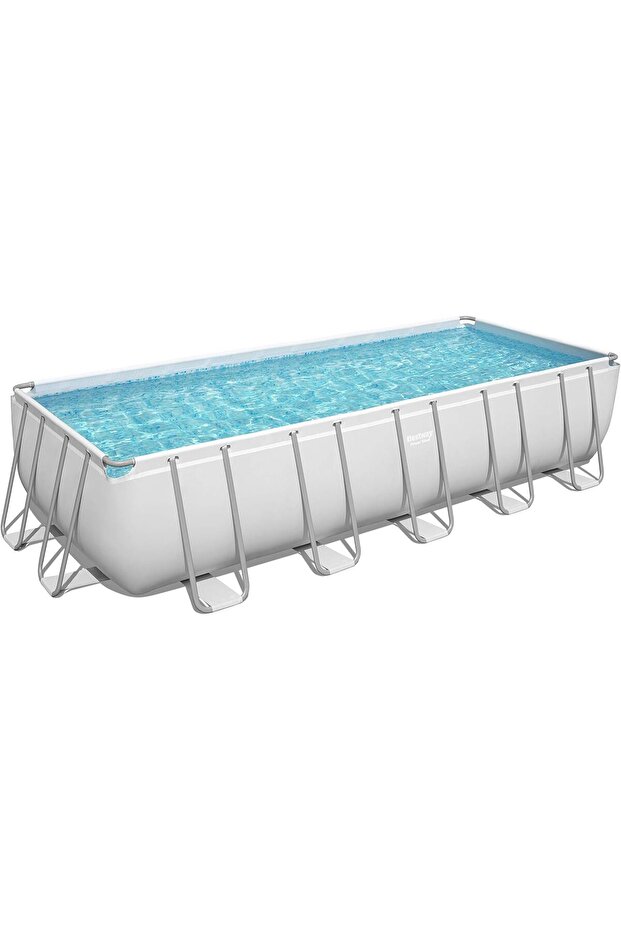 Power Steel 21' x 9' x 52" Rectangular Pool Set, Multicolor