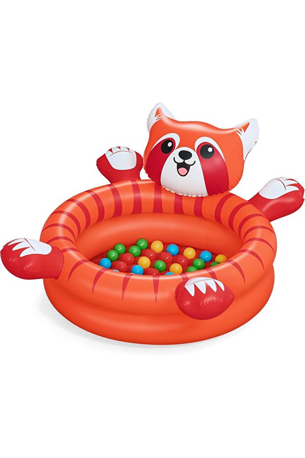 42" x 37" x 23"/1.07m x 94cm x 58cm Playful Red Panda Ball Pit