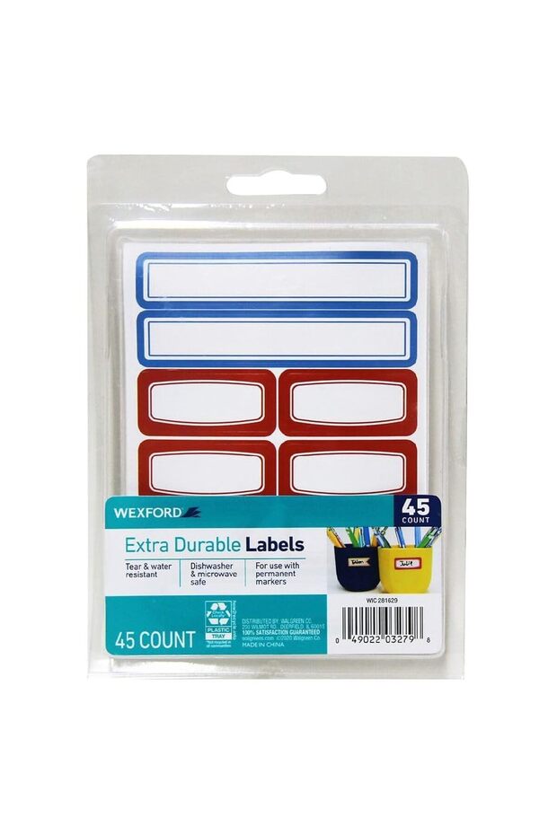 Extra Durable Labels - 45 COUNT Pack of 5
