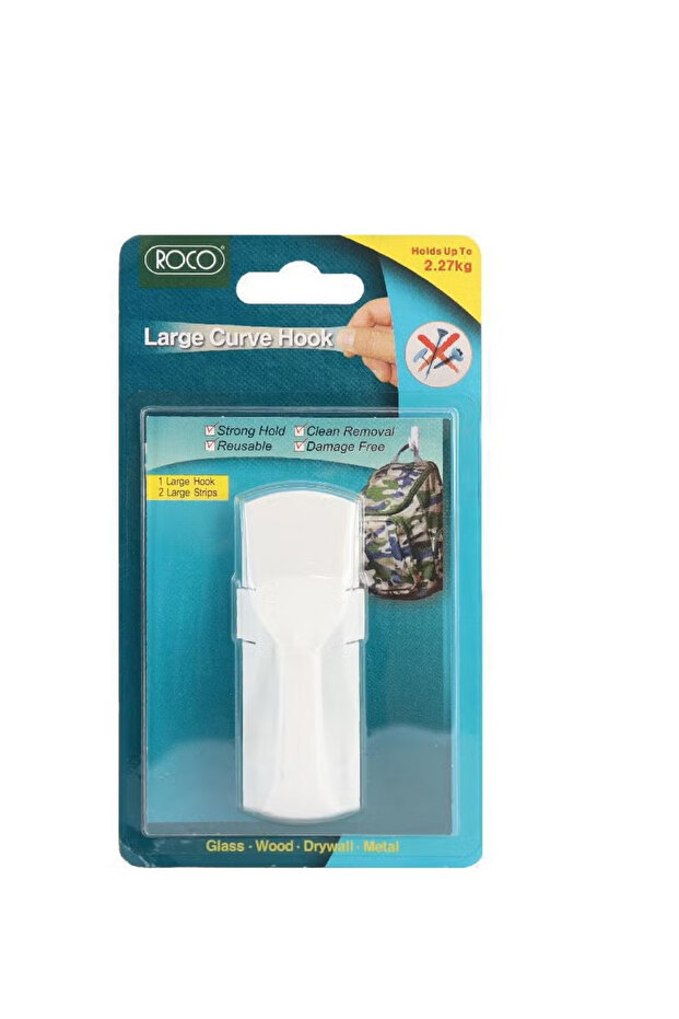 خطاف منحني كبير باللون الأبيض - 1