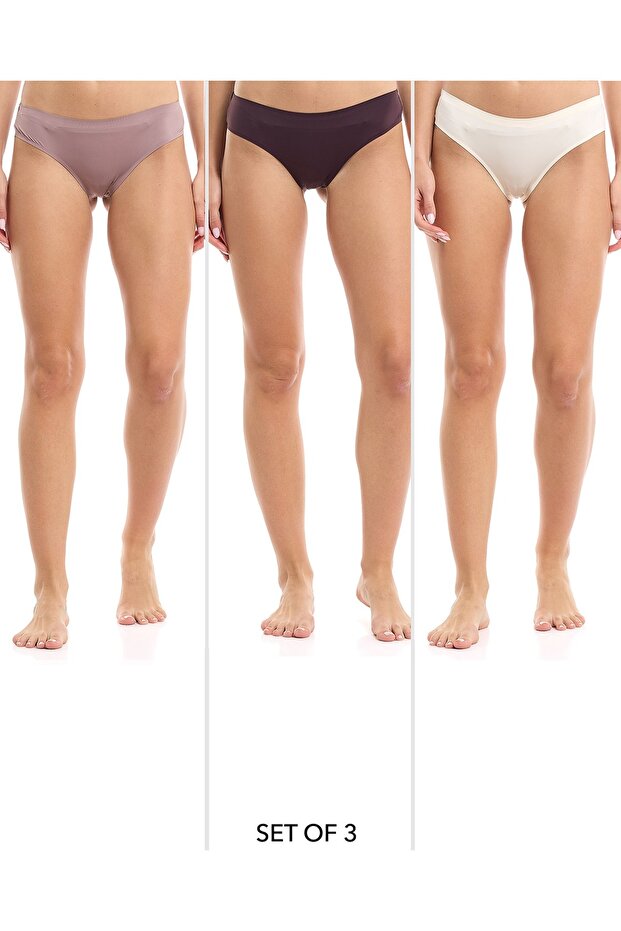 3 Pack Solid Bikini Briefs