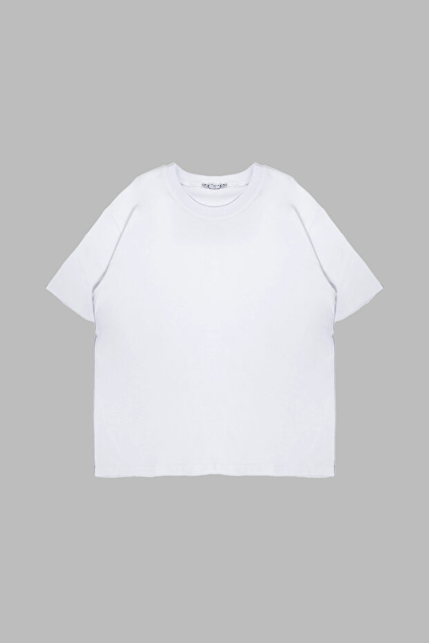 Нормален модел Basic бяла тениска - 1