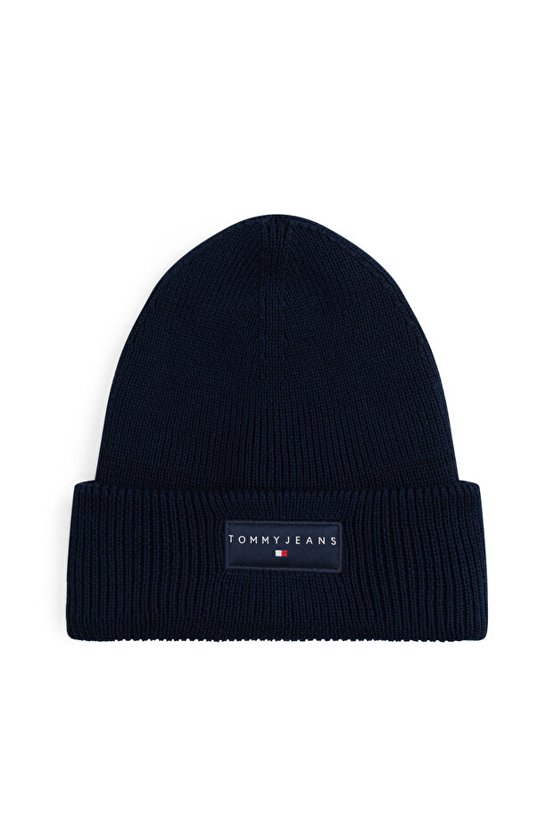 Tommy Hilfiger Men Dark Night Navy Linear Beanie - 1