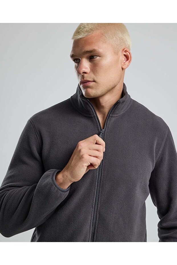 Solid Jacket with Zipper Closure - 3