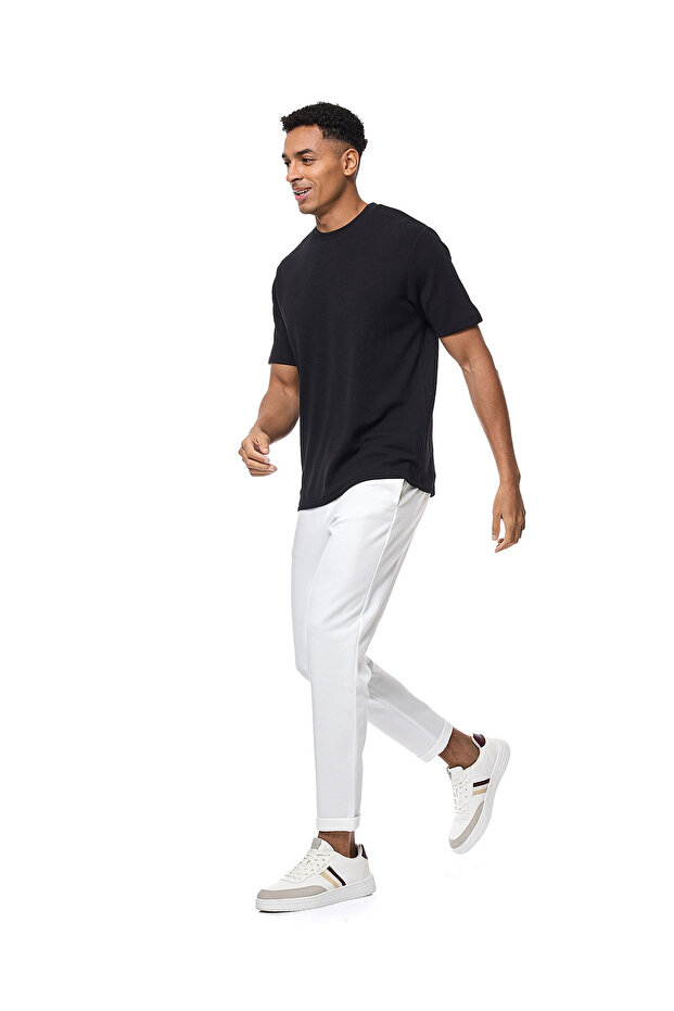Solid Knit Pants with Drawstring Waist