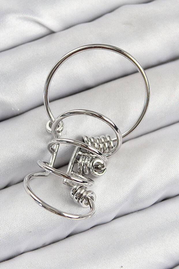 Brass Hoop Model Silver Color Cartilage Earrings
