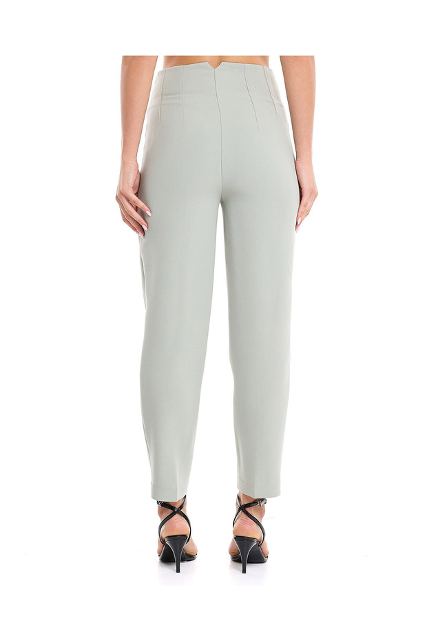 Solid Tapered Fit Trousers - 4