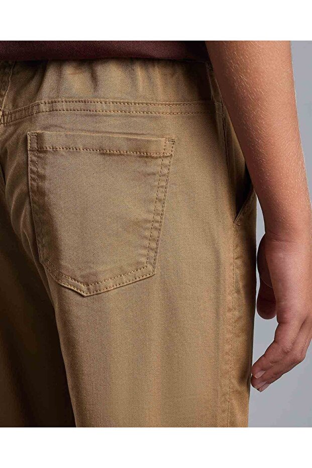 Solid Jogger Pants with Drawstring Waist - 5