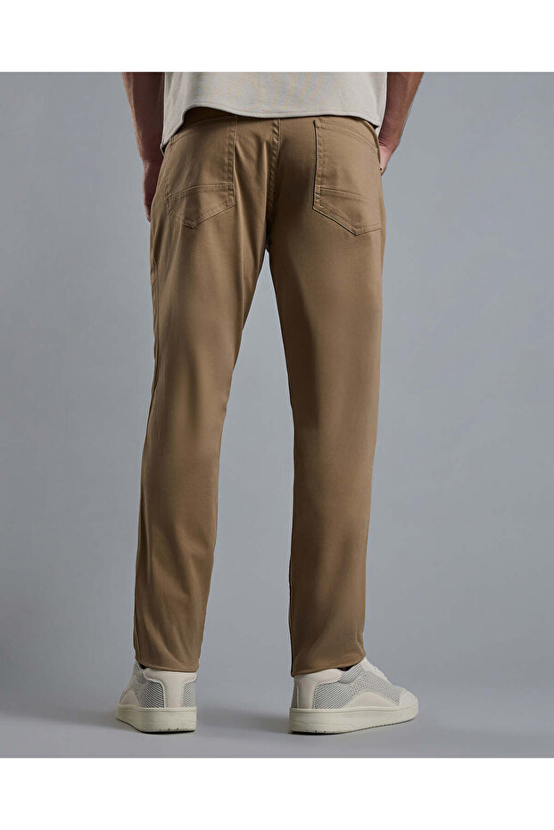 Solid Woven Pants with Button Closure - 4