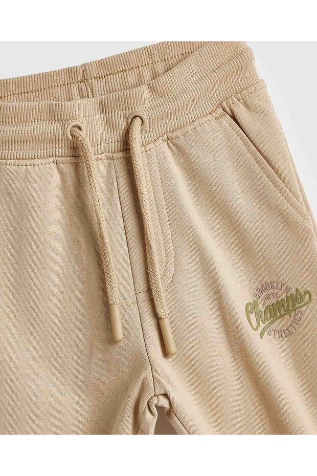 Solid Joggers with Drawstring Waist - 3